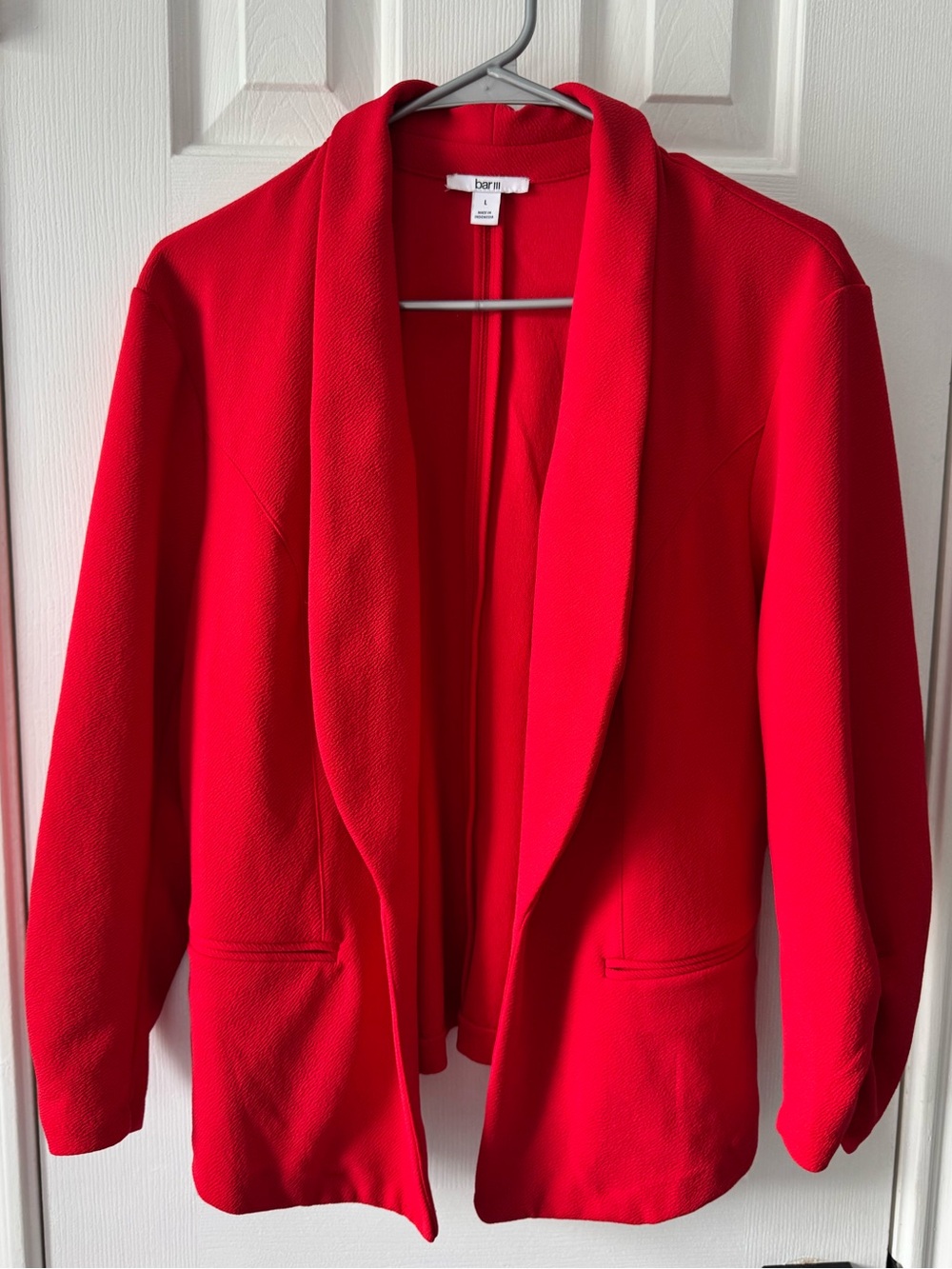 Bar III Bright Red Open-Front women’s casual Blazer Large